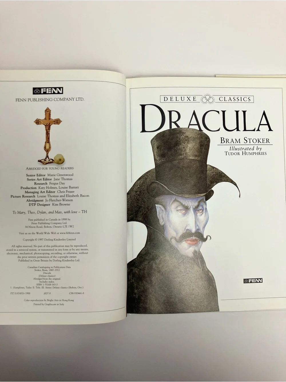 Vintage Dracula Bram Stoker Book 1998 Deluxe Classics Tudor Humphries 90s - Picture 6 of 15